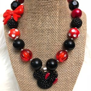 Little Girls Minnie Mouse Statement Necklace